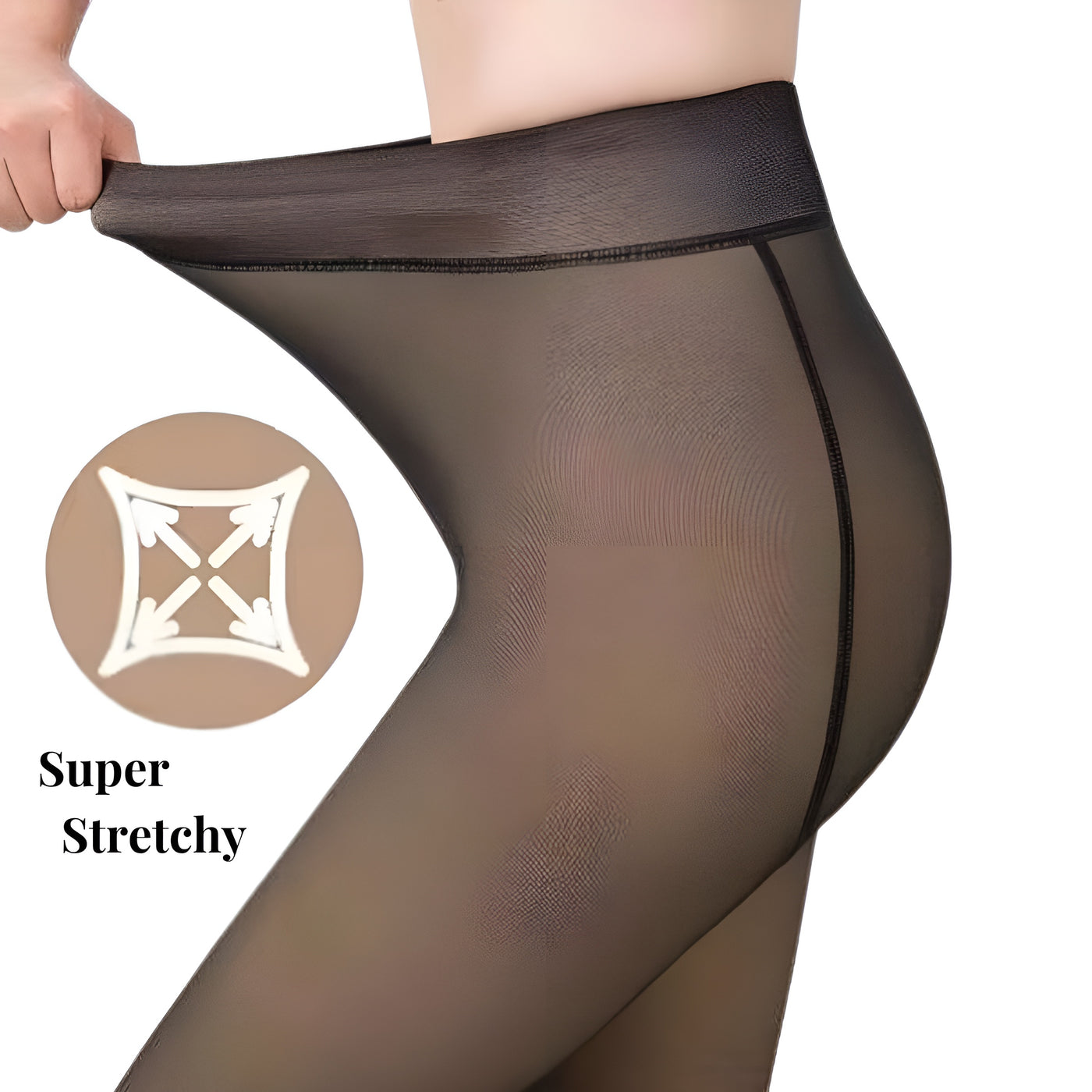Elsa™ | Fleecefodrade Strumpbyxor med Transparent Effekt