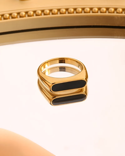 Obsidian Band Ring