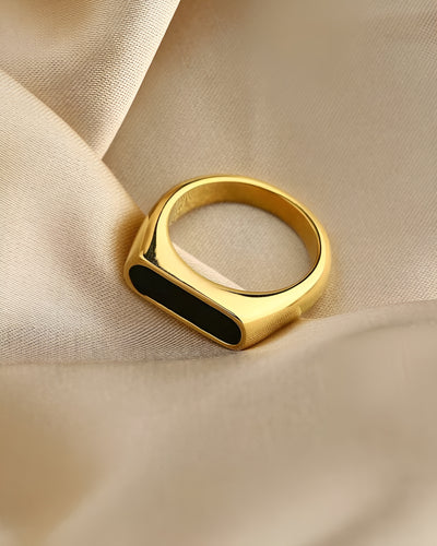 Obsidian Band Ring