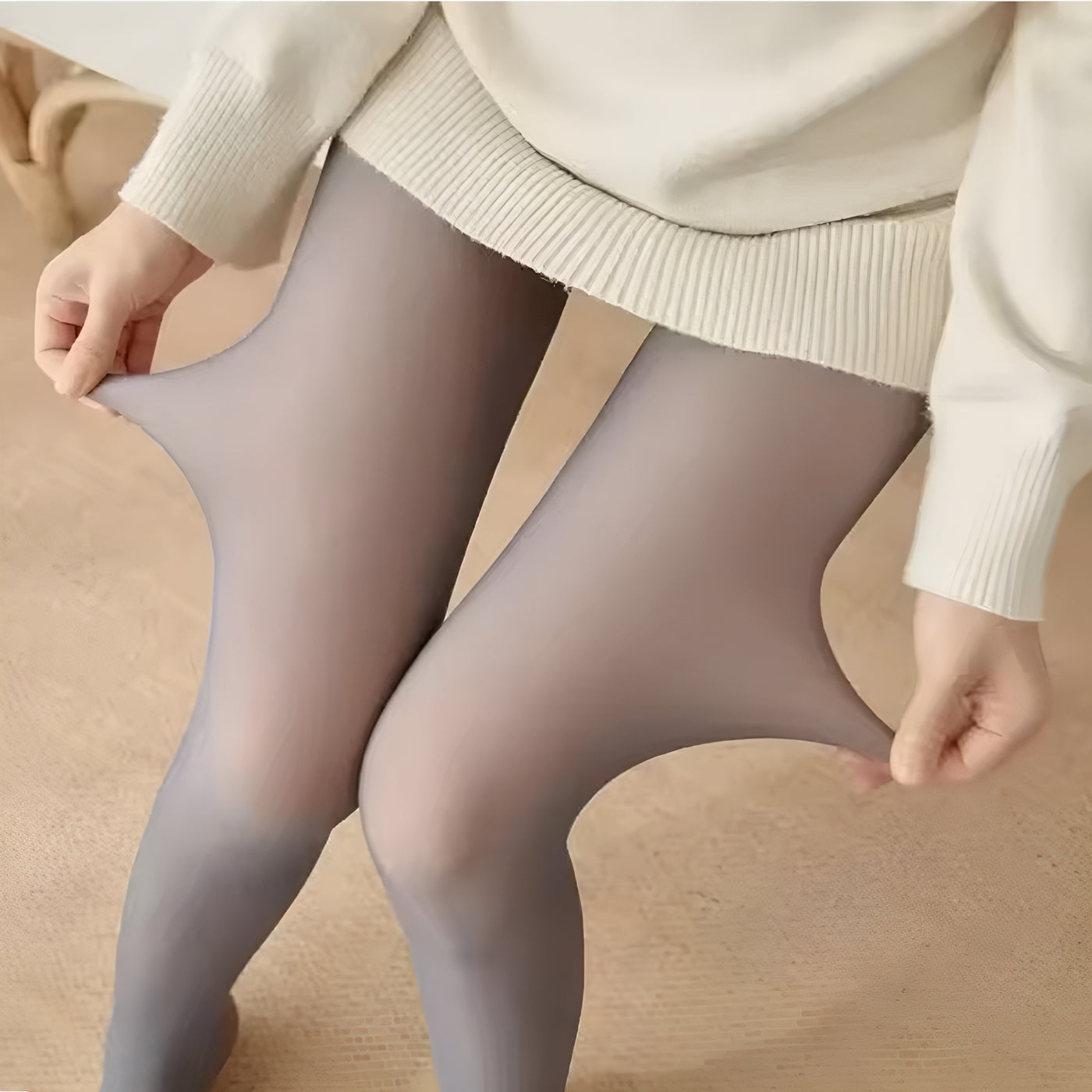 Elsa™ | Fleecefodrade Strumpbyxor med Transparent Effekt